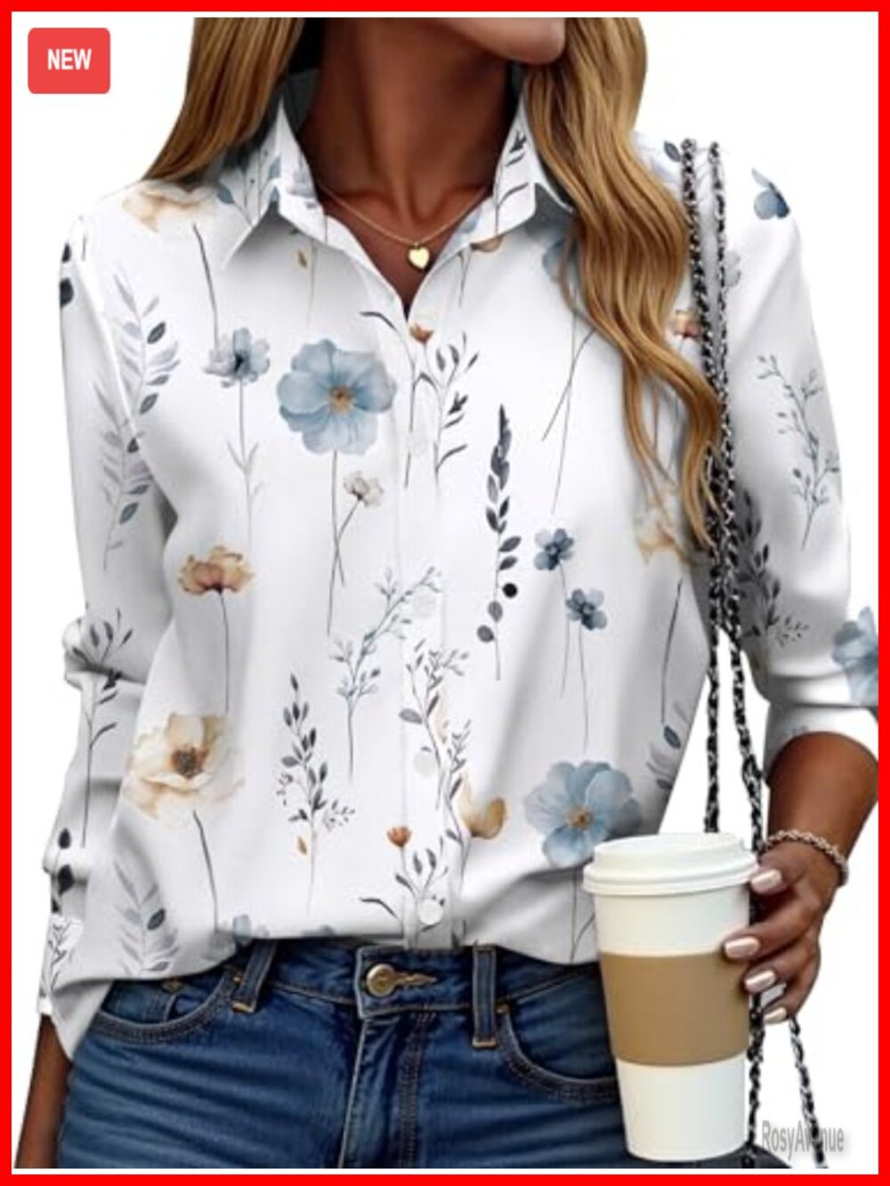 Women's Long Sleeve Button Down Shirt Casual Work Blouse Lightweight